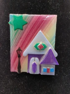 Vintage Haus Pin von Lucinda Regenbogen Himmel Laternenmast Stern - Bild 1 von 12