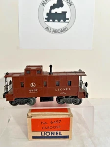 LIONEL6457 #4 TYPE-1-Var-B~BRN CAB & BLK-STACK EXT. VIS.ILUM. BLT49 LK/N ORIG.BX - Picture 1 of 6