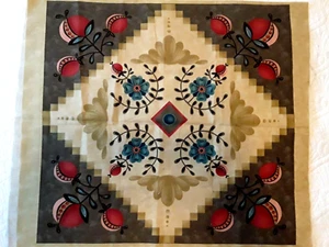 Moda Everlastings Sandy Gervais Center Fabric Panel Flowers Fruit Flowers 17690 - Picture 1 of 9