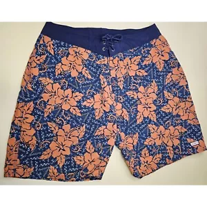 OP Boardshorts orange und blau Blumenmuster. Hat eine Gesäßtasche die sec schließt - Bild 1 von 5