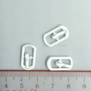 NDA110WHE Mimiwoo DIY Craft 17mm x 9mm Metal Rectangle Belt Buckle WHITE (3pcs) - Picture 1 of 1