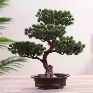 Artificial Home Simulation Pine Tree Potted Plant Office DIY Decorative Bonsai - Picture 1 of 7