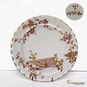 ANTICO PIATTO IN CERAMICA INGLESE SERVIZIO DI PIATTI ANTICHI EPOCA 1800 KEELING - Foto 1 di 12