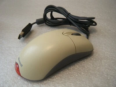 Microsoft Wheel Mouse Optical USB PS/2 Compatible Wired Gaming Mouse - WORKING - Image 1 of 4