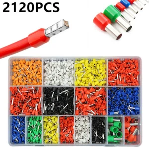 2120x Aderendhülsen Sortiment isoliert 0,5-16mm² Adern Endhülse Kabelschuhe Set - Bild 1 von 17