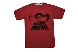 Star Wars Mens Tie Fighter Image Red Heather Shirt New S - Picture 1 of 5