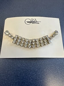 Vintage Ora Creations Rhinestone Sweater Or Cape Pin Brooch Clip New Old Stock - Picture 1 of 12