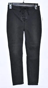 Free People Skinny Schnürjeans schwarz Denim Damen Größe 31 neu mit Etikett - Bild 1 von 5