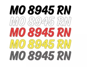 Custom Boat Registration Numbers Decals Set of 2 3" x 18" Letters Jet Ski Decal - Picture 1 of 2