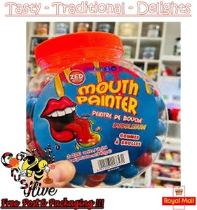 ZED CANDY TONGUE PAINTER Bubblegum Balls Halal Vegetarian - 200pcs - Picture 1 of 1