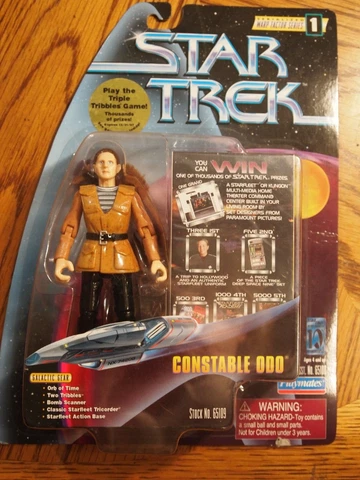 Playmates 1997 Star Trek: Constable Odo from Tribbleations w/ fuzzy tribbles MOC Cover