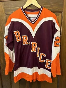 Vintage Harv-Al Athletic MFG Men's B. R. Rice Hockey Jersey Medium 1970’s RARE - Picture 1 of 4