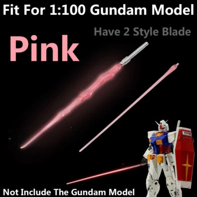 Led Beam Saber Lightsaber Sword Blade Fit 1/100 MG RE Gundam Model Pink - Image 1 of 3