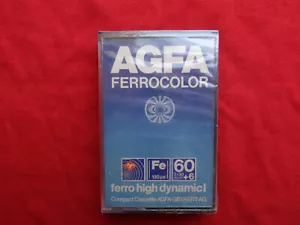 Vintage AGFA Ferrocolor "NEW - Sealed" Type I Tape Compact Cassette / #1 - Picture 1 of 7