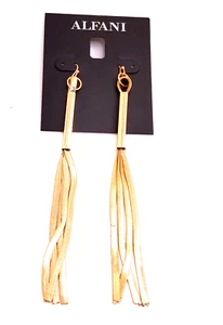 Alfani Beautiful Gold Tone Fashion  Statement  Dangle/Drop Earring - Picture 1 of 5