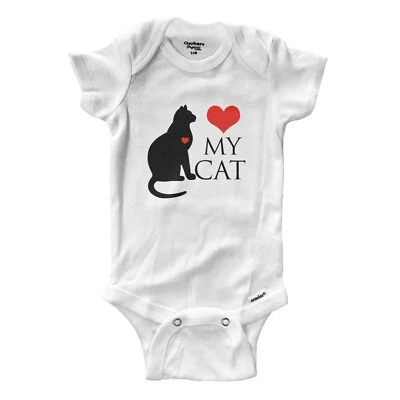 Body Infantil Una Pieza Una Pieza Mameluco Ropa Baby Shower Regalo Amor Gatos Foto 1 de 2