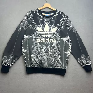 ADIDAS FARM RIO Sweatshirt UK 12 M PAVAO Peacock Bird Originals AOP Paisley Boho - Picture 1 of 12