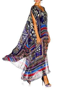 Camilla Kaftan One Size Stitch of Time Split Sleeve Maxi Flowy Resort Designer - Picture 1 of 10