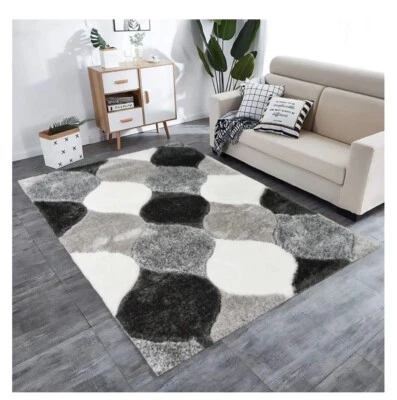 Alfombra gris para salón 5x8 Foto 1 de 4