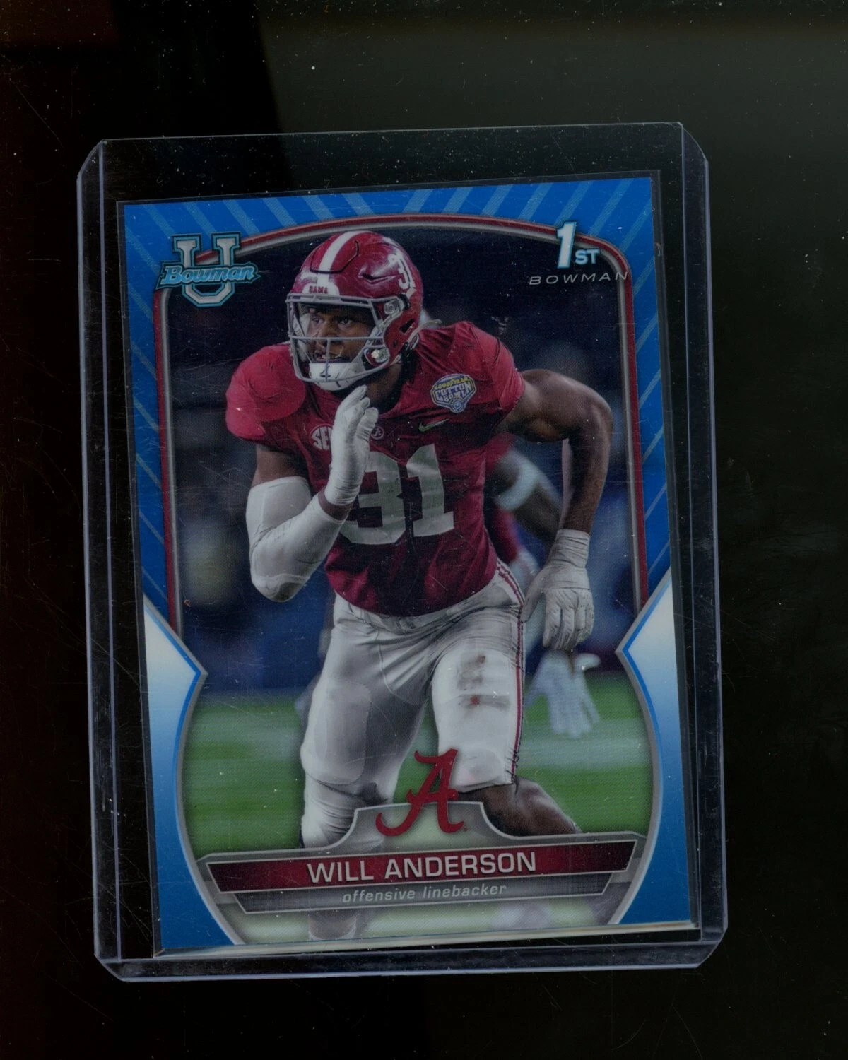 2022 Bowman Chrome University Blue Refractor #52 Will Anderson #'d 41/199