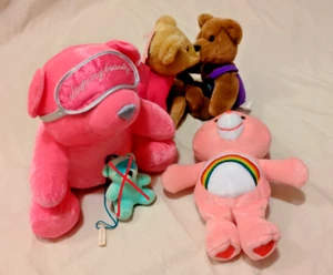Lot 4 Bears Hallmark Kiss Kiss Victoria's Secret Sleeping Beauty Care Bear - Picture 1 of 2