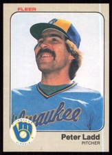 1983 Fleer Pete Ladd Milwaukee Brewers #37