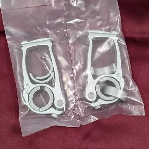 Lenkerverlängerungen 2 Stück Aluminiumlegierung für Fahrräder silber verstellbar NOS - Bild 1 von 3