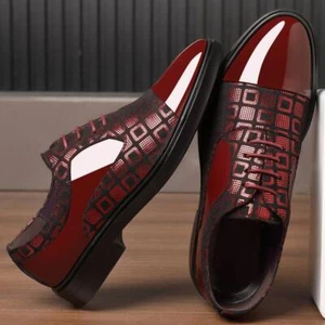 Zapatos de boda de cuero con suela suave brillante vestido de negocios de temporada versátil para hombre - Imagen 1 de 22