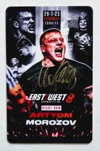 2023 East vs West 8 Artyom Morozov Signed Armwrestling Card Autograph Auto - Picture 1 of 2