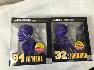 NBA smALL-STARS Magic Johnson Shaquille O'Neal LA Lakers Purple - Picture 1 of 7