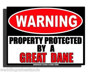 Calcomanía de seguridad Beware of Dog Yard Great Dane 6" advertencia WS249 - Imagen 1 de 1