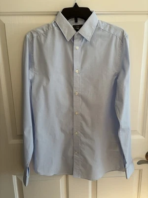 Vestido corto H&M azul claro y blanco a cuadros ajustado, talla pequeña para hombre” Foto 1 de 4