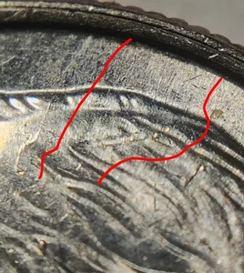 2023 P Roosevelt Dime Error Twice Spiked Head and Heavy Reverse Die Scrapes - Picture 1 of 10