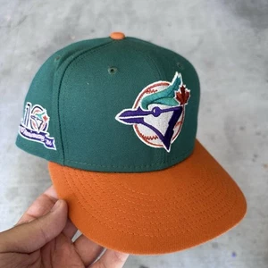 Sombrero 7 3/8 Club Toronto Blue Jays Sombrero Talla 10º 1986 Aniversario Verde/Naranja - Imagen 1 de 3