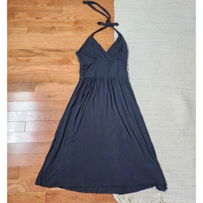 Vestido Halter Tejido The Limited S Negro Sin Mangas Elastizado Solero Informal Y2K Foto 1 de 4