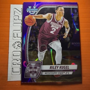 2024-25 Bowman University cromo #70 refractor de lava púrpura Riley Kugel - Imagen 1 de 2