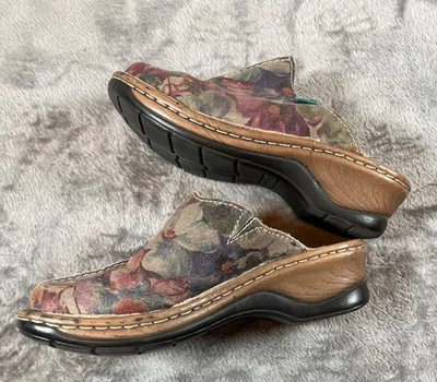 Josef Seibel Clogs Mules Womens US 8 EU 38 Floral Print Shoes Comfort Catalonia - Image 1 of 4