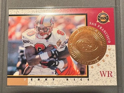 1997 Pinnacle Mint Collection NFL Bronze Jerry Rice  NFL Card #11 SAN Fran 49ers - Image 1 of 3
