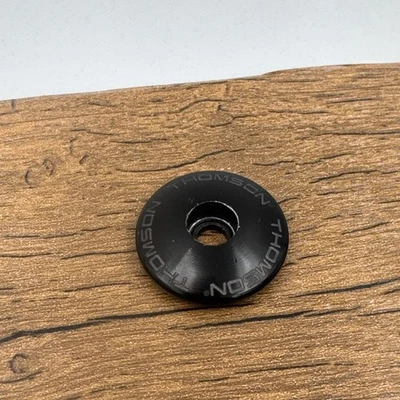 Thomson Aluminum stem top cap, 1-1/8" - black - Image 1 of 3