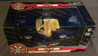 NEW Blue 2005 West Coast Choppers Jesse James Impala 1:24 Scale Diecast Car New - Image 1 of 4