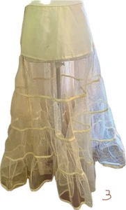 Vintage Sheer Stiff Petticoat Crinoline Netting Skirt Lingerie, 26” Waist Approx - Picture 1 of 7
