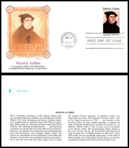 1983 Martin Luther monk reformer Sc 2065 FDC premium Fleetwood cachet - Picture 1 of 1