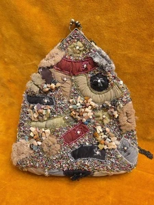 Bolso de Mano MARY FRANCES Cuentas Tono Tierra De Colección - Imagen 1 de 15
