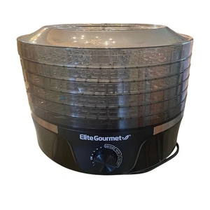 Elite Gourmet EFD-319 Lebensmittel Dörrapparat 5 stapelbare Tabletts einstellbare Temperatur - Bild 1 von 3
