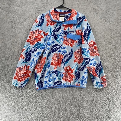 Patagonia Synchilla Snap-T Fleece Pullover Womens Medium Hawaiian Floral Blue - Image 1 of 4