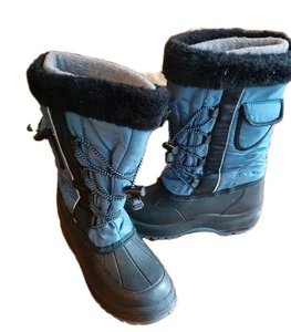 Schneestiefel Kinder Jungen 4 blau CAMPBELL wasserdicht gefüttert Schlüsseltasche Made in Canada - Bild 1 von 13