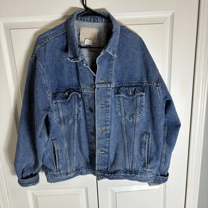 Barry Manilow Concert Jean Jacket Trucker Long Sleeve Denim Blue Jean Size XL - Picture 1 of 6