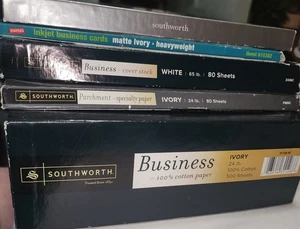 Mixed Lot Southworth Special Printer Paper 100% Cotton Parchment Card Stock Plus - Picture 1 of 6