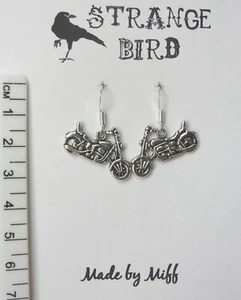 Born to be wild! earrings motorbike motorcycle bike - Picture 1 of 1