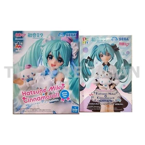 Hatsune Miku x Cinnamoroll Figure Luminasta White Dress Chokonose Osumashi Set - Picture 1 of 18